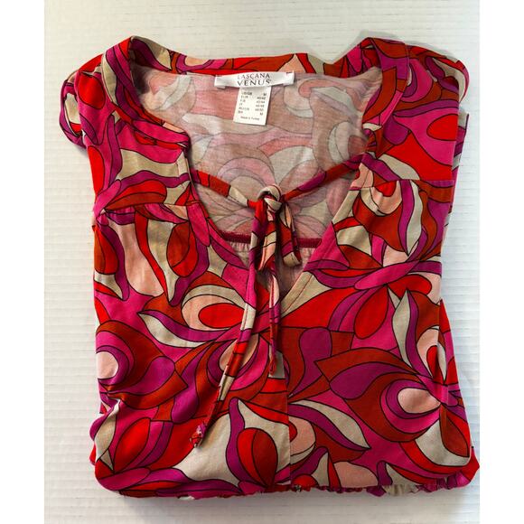 Lascana for Venus Women’s Groovy Floral Multi Color Style Halloween Top Size M - Picture 7 of 7